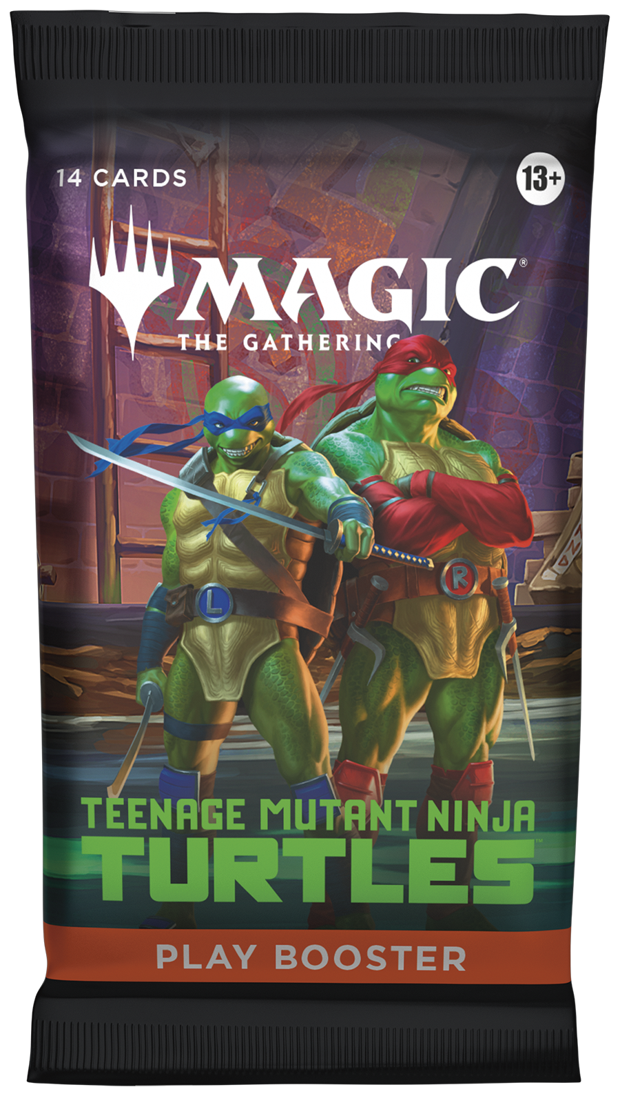 MTGTMT_EN_Bstr_Play_01_02_b3e71ada-d1ab-4fc8-a687-d884bd471a2d.png Magic: The Gathering - Universes Beyond - Teenage Mutant Ninja Turtles - Play Booster Pack - Image 1