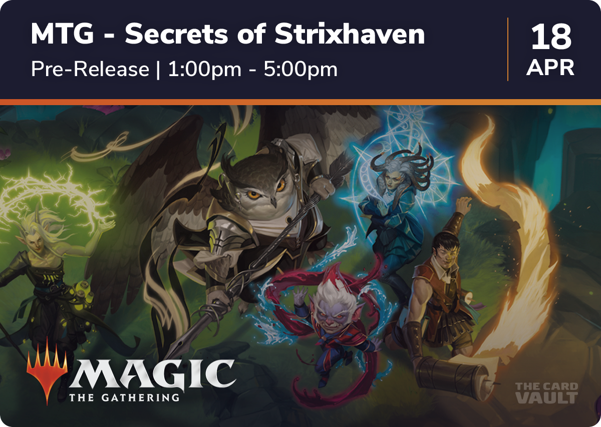 TCV_Gaming-Centre_Events_Magic_Pre-Release_Secrets-of-Strixhaven_APR-18.png MTG Secrets of Strixhaven Pre-Release 18/04/26 - Image 1