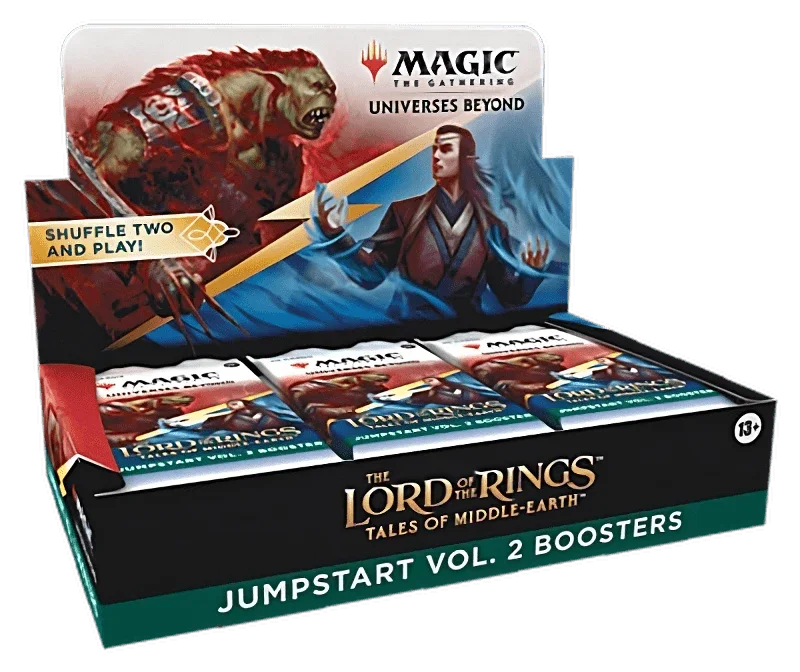 magic-the-gathering-lord-of-the-rings-tales-of-middle-earth-special-holiday-jumpstart-booster-box-the-card-vault.png Magic: The Gathering - Universes Beyond - Lord of the Rings: Tales of Middle-Earth - Special Holiday Jumpstart Booster Box (18x Packs) - Image 1