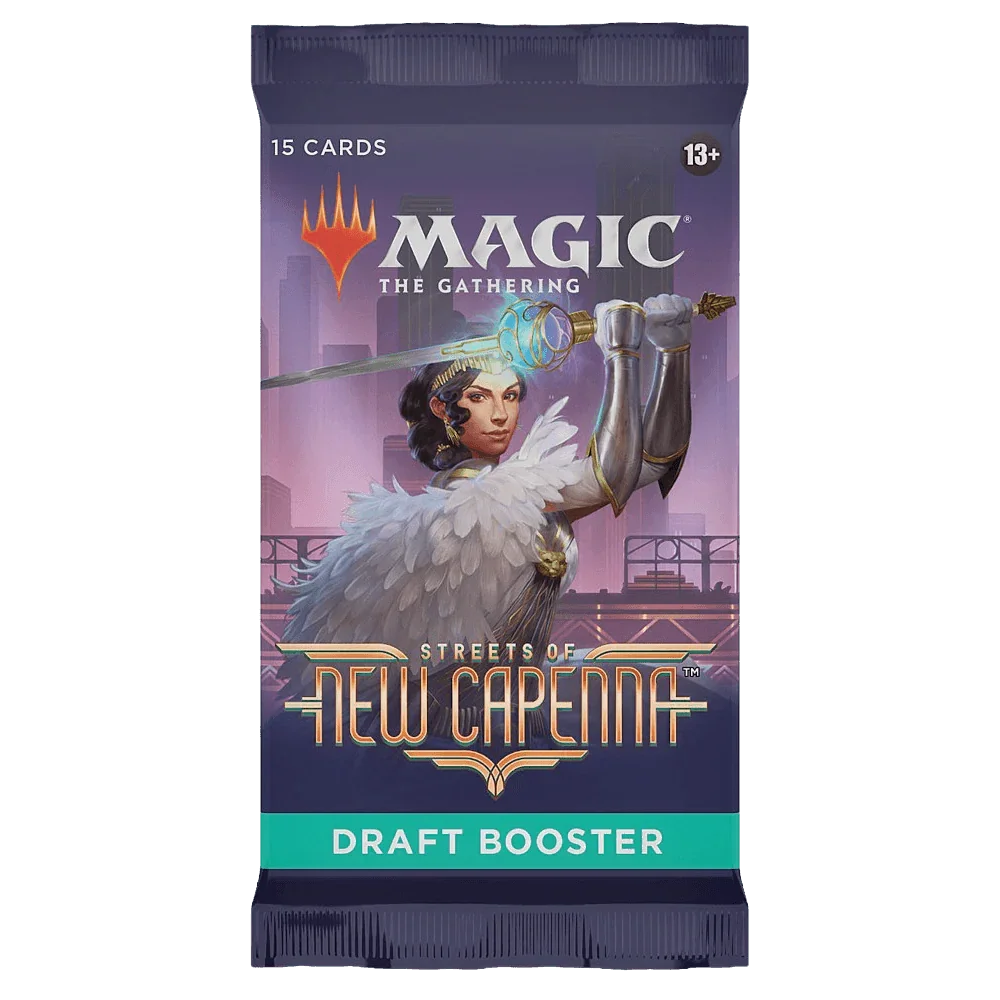 magic-the-gathering-streets-of-new-capenna-draft-booster-pack-the-card-vault.png Magic: The Gathering - Streets of New Capenna - Draft Booster Pack - Image 1